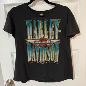 Harley-Davidson blingy Black Graphic T-Shirt